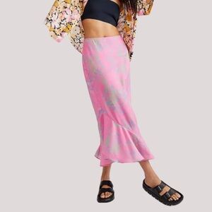 Free People Everything’s Rosie Midi Skirt